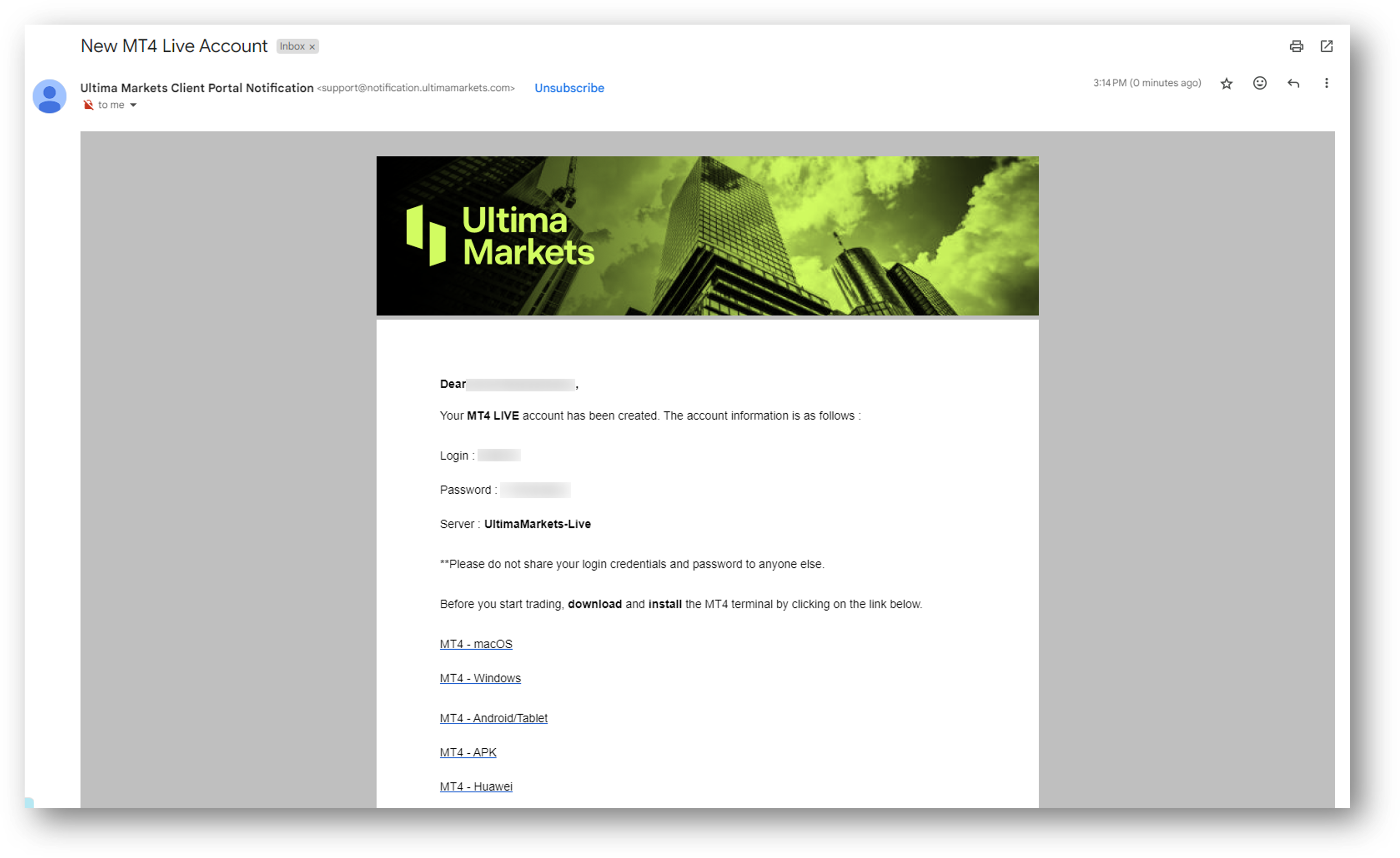 How can I obtain the login details for my MT4 account? – Customer Support  Center